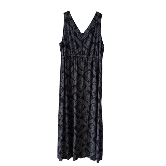 Fresh Produce Printed Maxi Tank Summer Dress Size Lg Black Gray Casual Longline - Picture 10 of 11